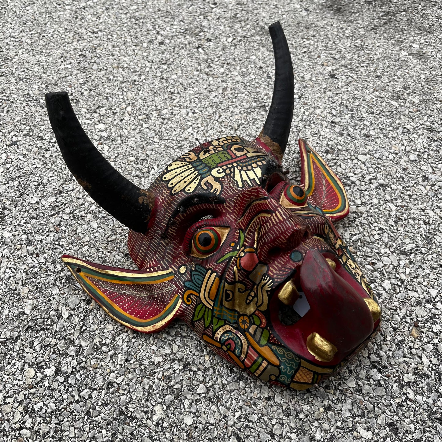 Modern hand crafted diablo mask.