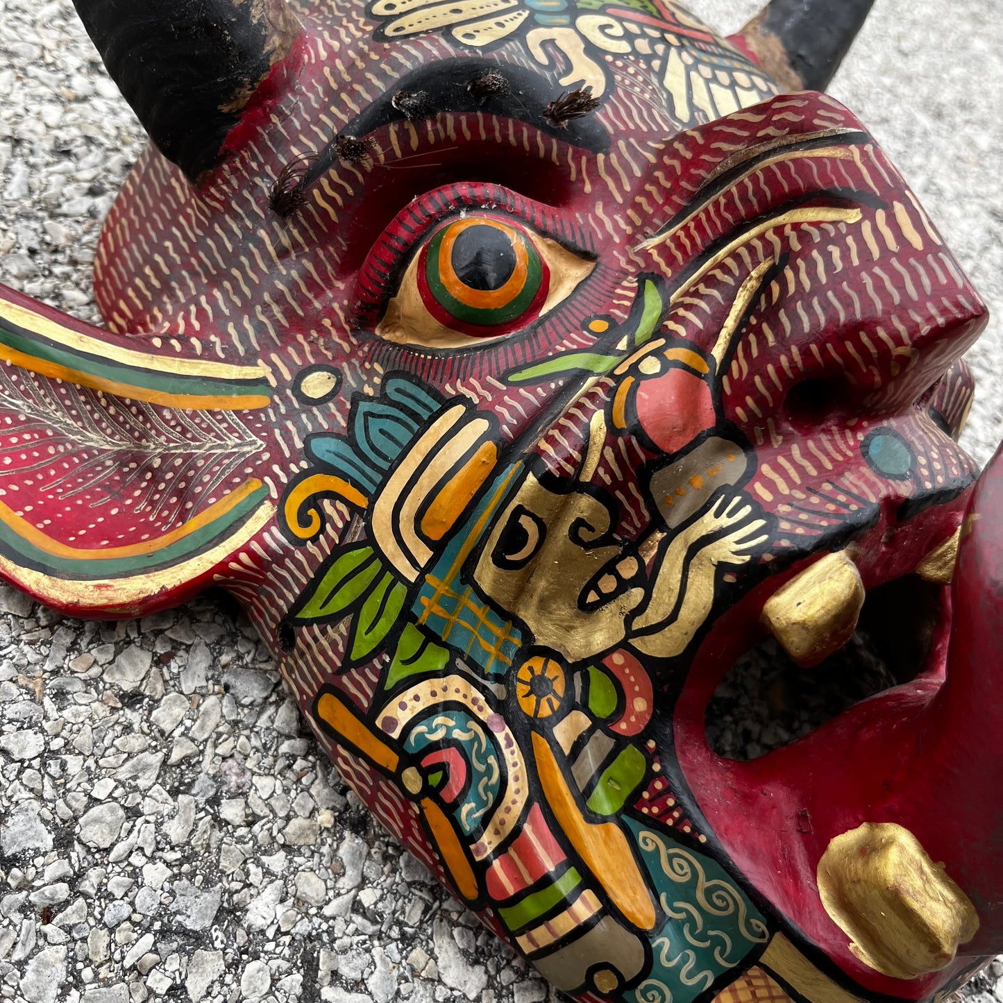 Modern hand crafted diablo mask.