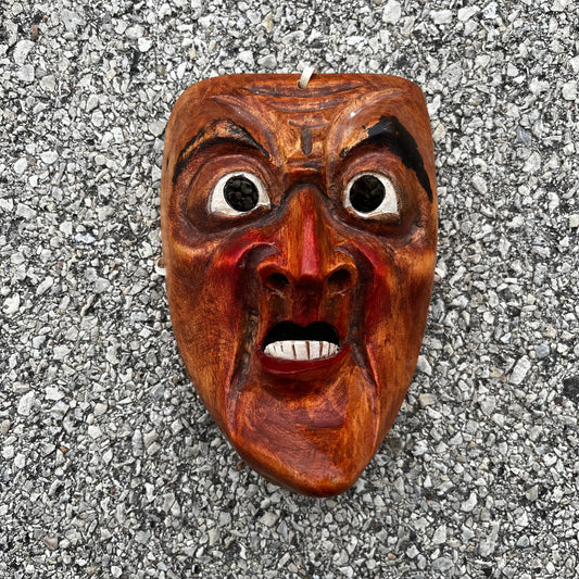 Vintage wooden elder mask.