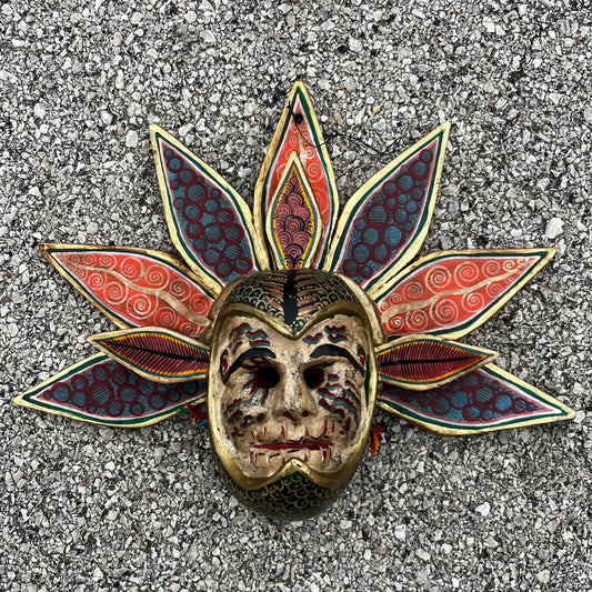 Vintage Day of the dead Apache mask.