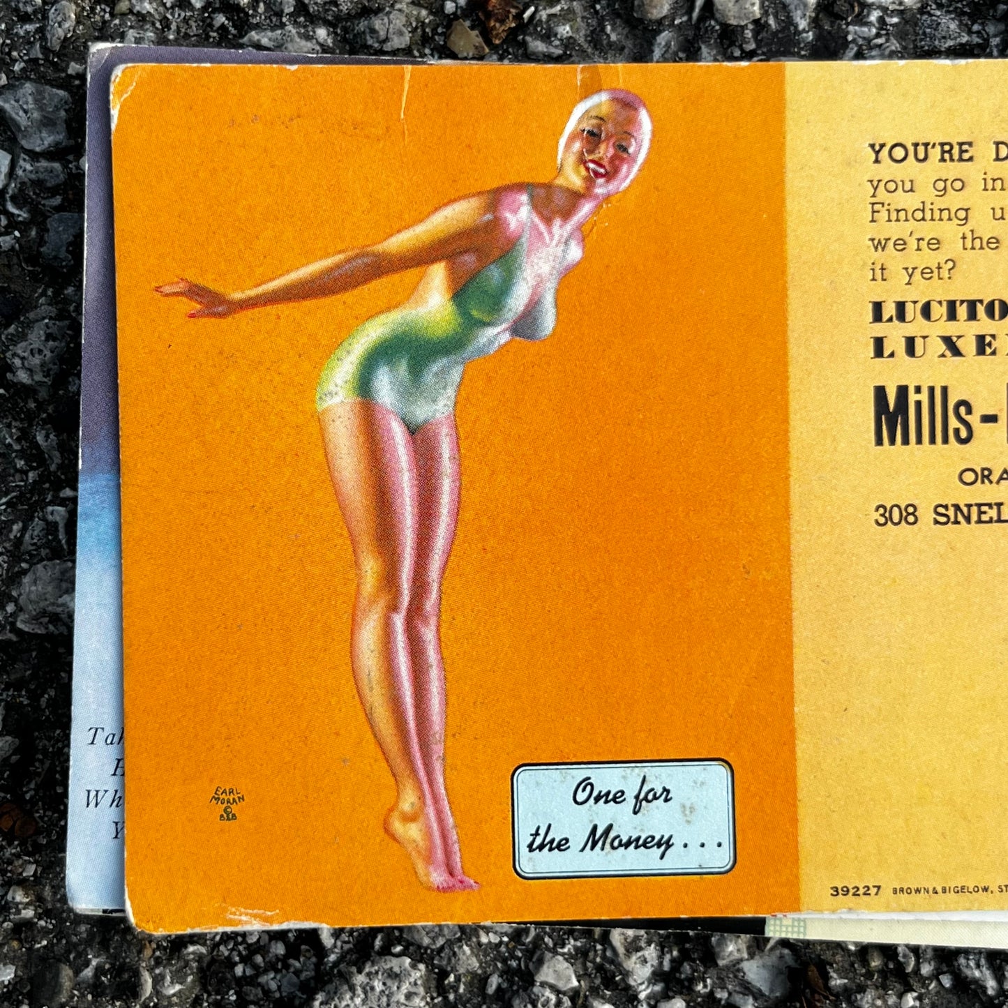 1940 Mills-Neslund ink blotter greeting card.