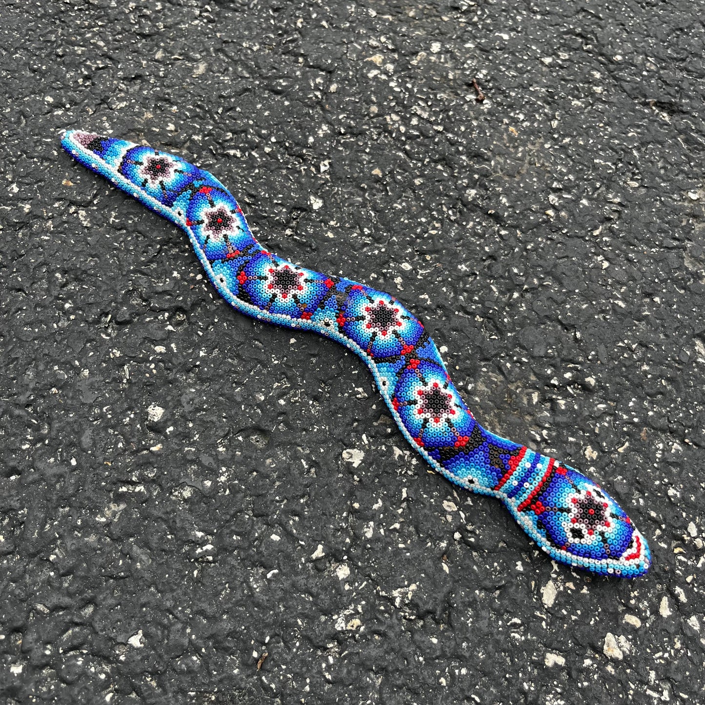 Vintage hand crafted Huichol snake.
