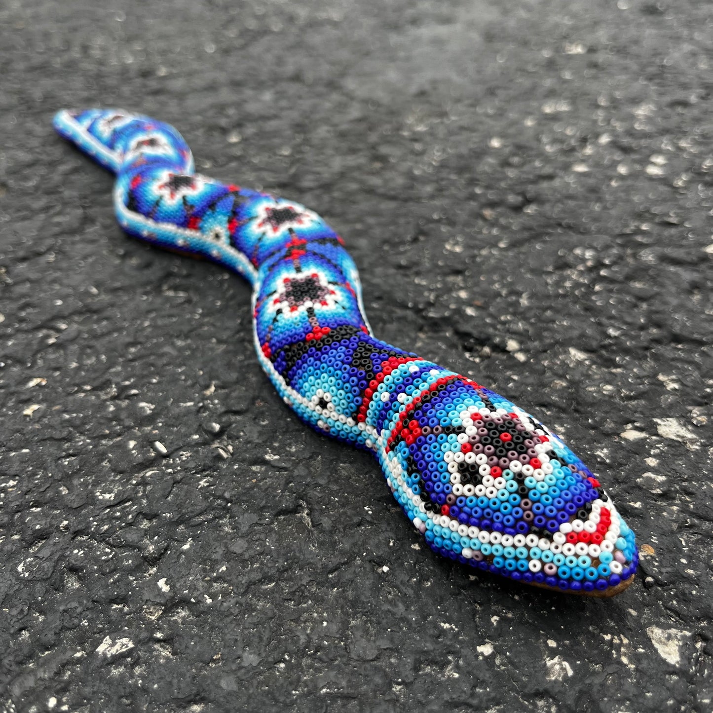 Vintage hand crafted Huichol snake.