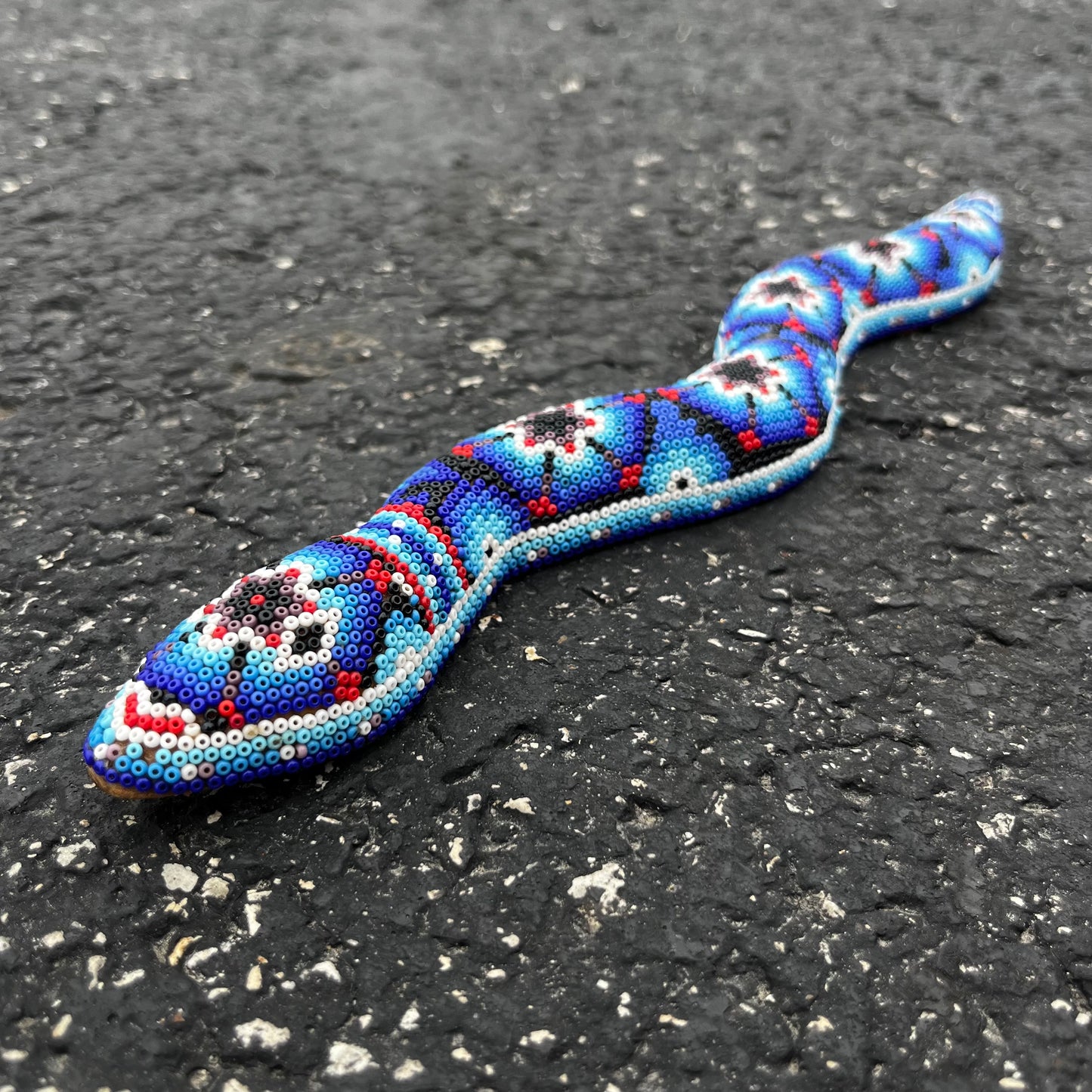 Vintage hand crafted Huichol snake.