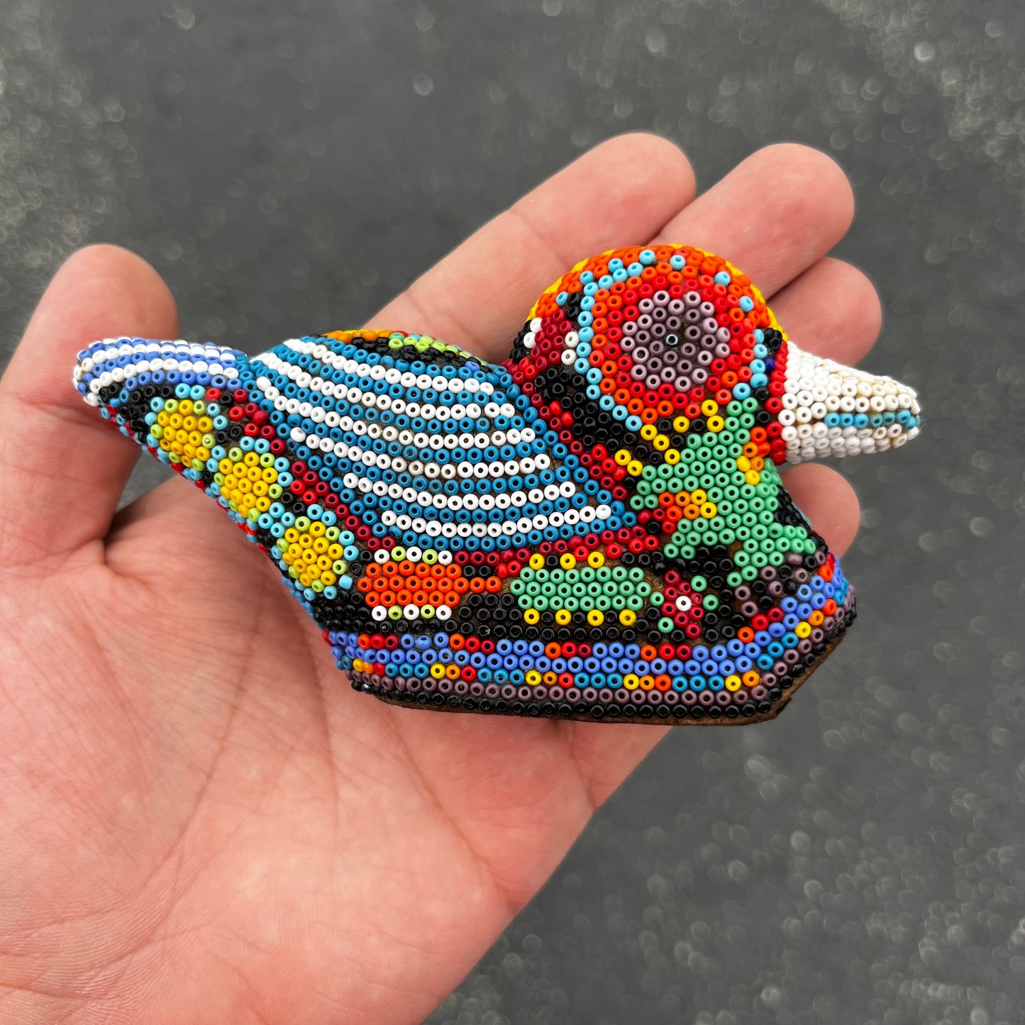 Vintage hand crafted Huichol duck.