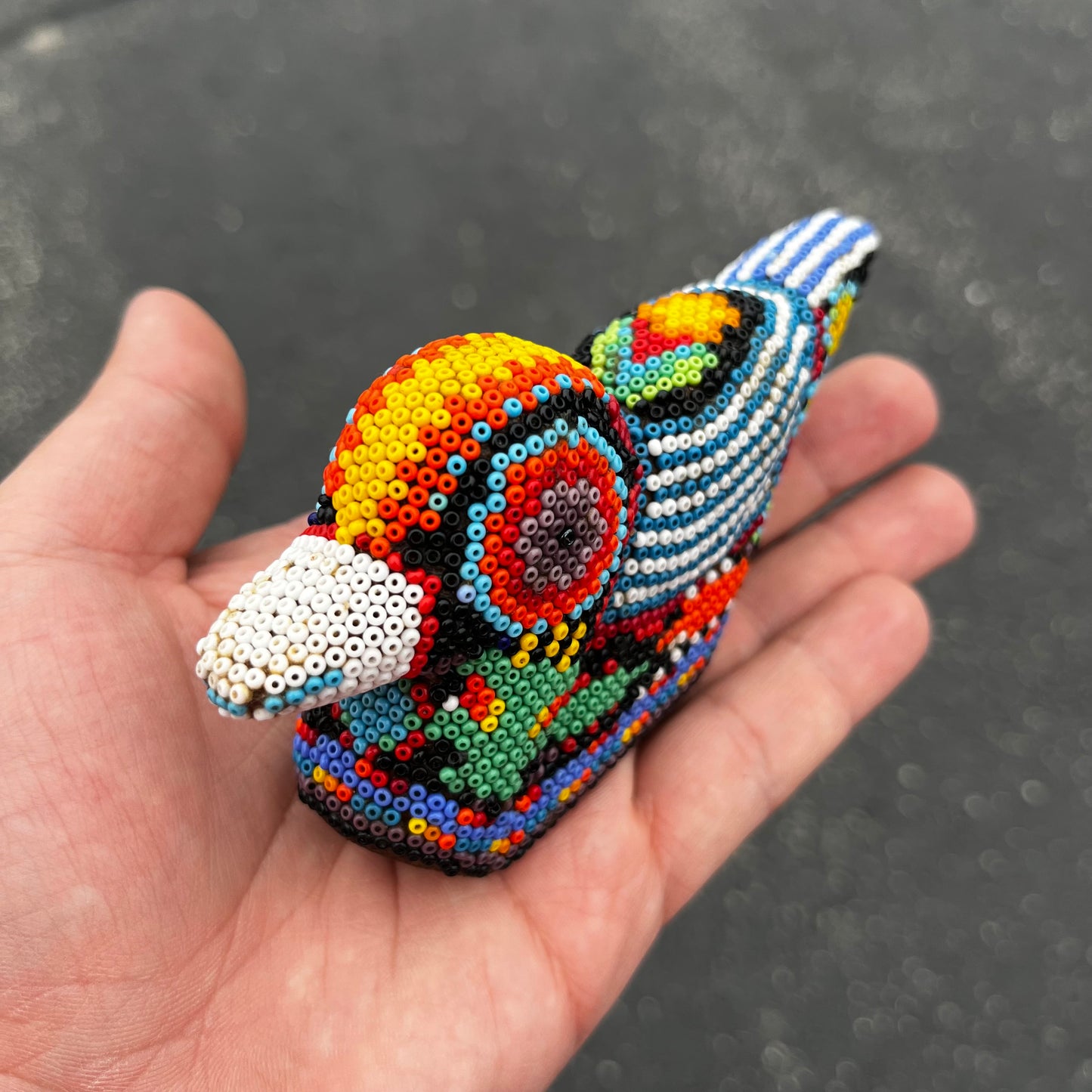 Vintage hand crafted Huichol duck.