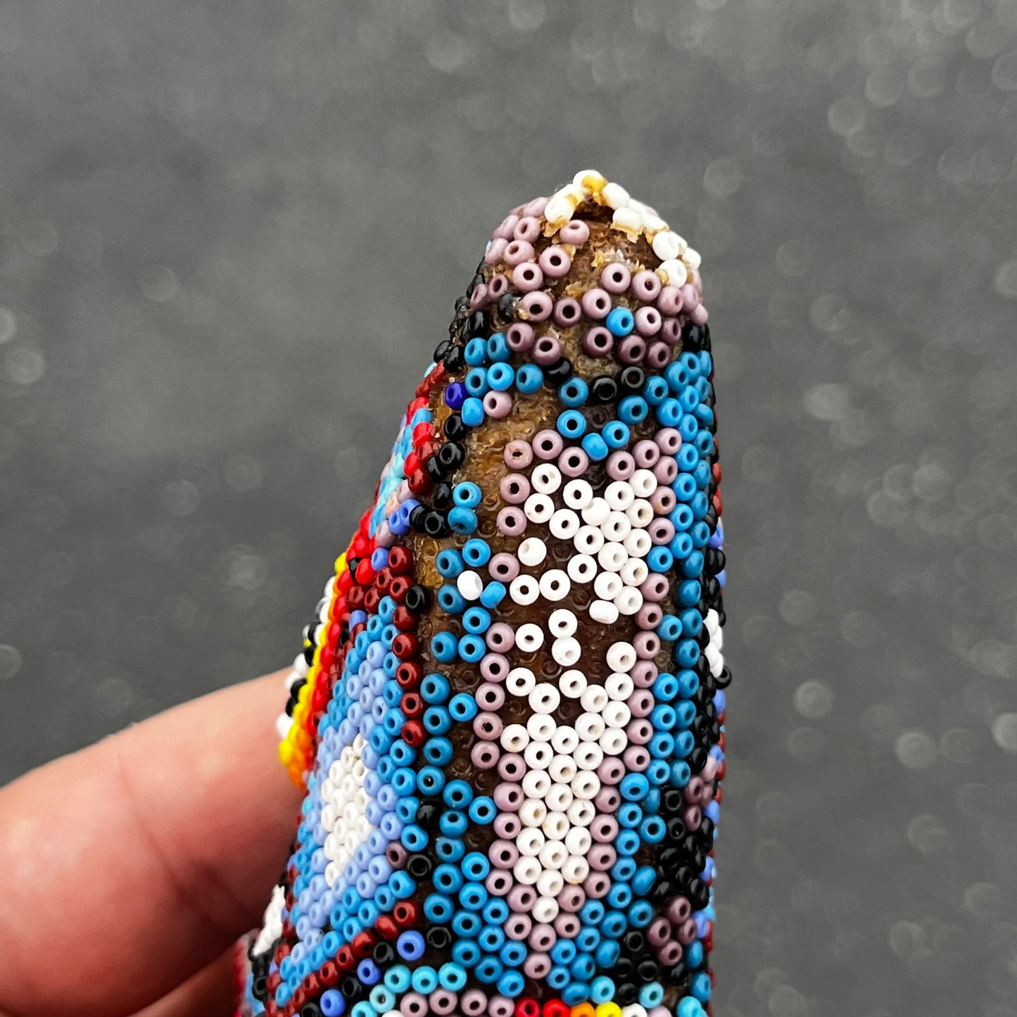 Vintage hand crafted Huichol wolf.
