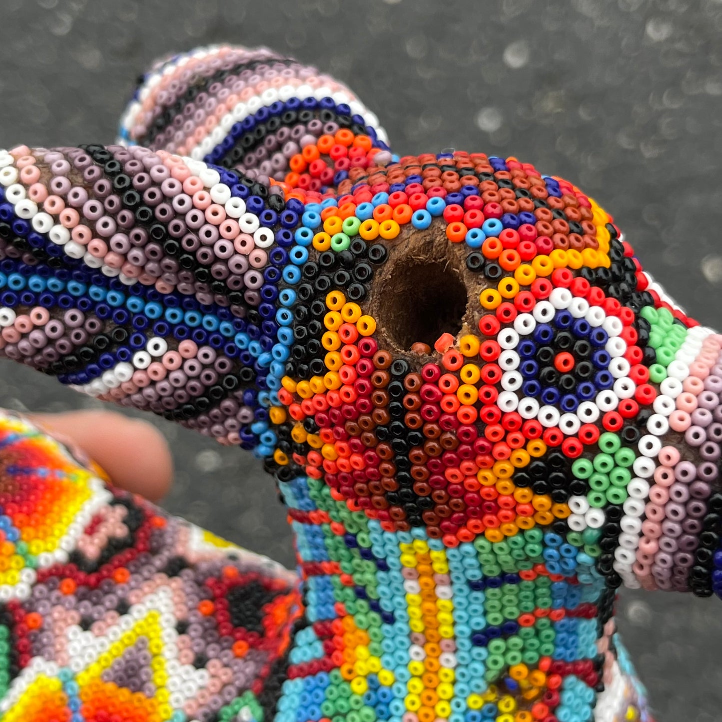 Vintage hand crafted Huichol deer. (Missing antlers)