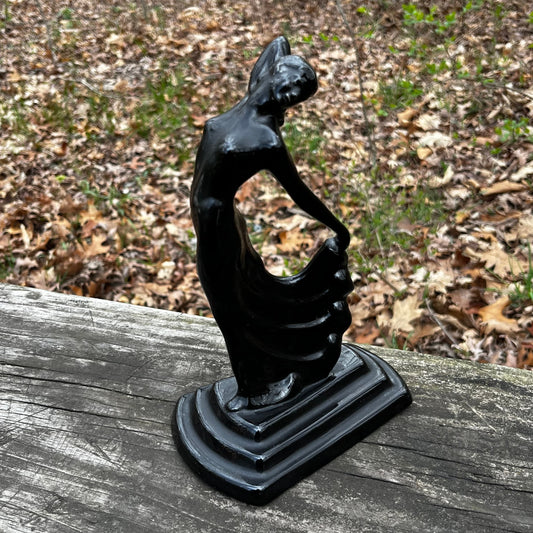 1980s Ceramic Art deco statue.