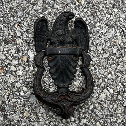Vintage cast iron eagle door knocker.