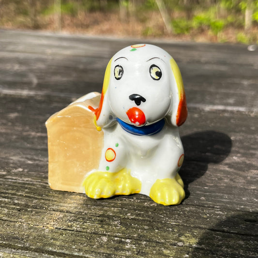 1940s Puppy toothpick holder.