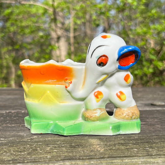 1940s Lusterware elephant planter.