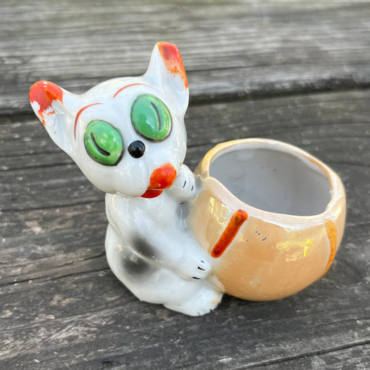 1940s Lusterware pup planter.