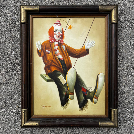 1980s Original "Joey" the Clown painting.