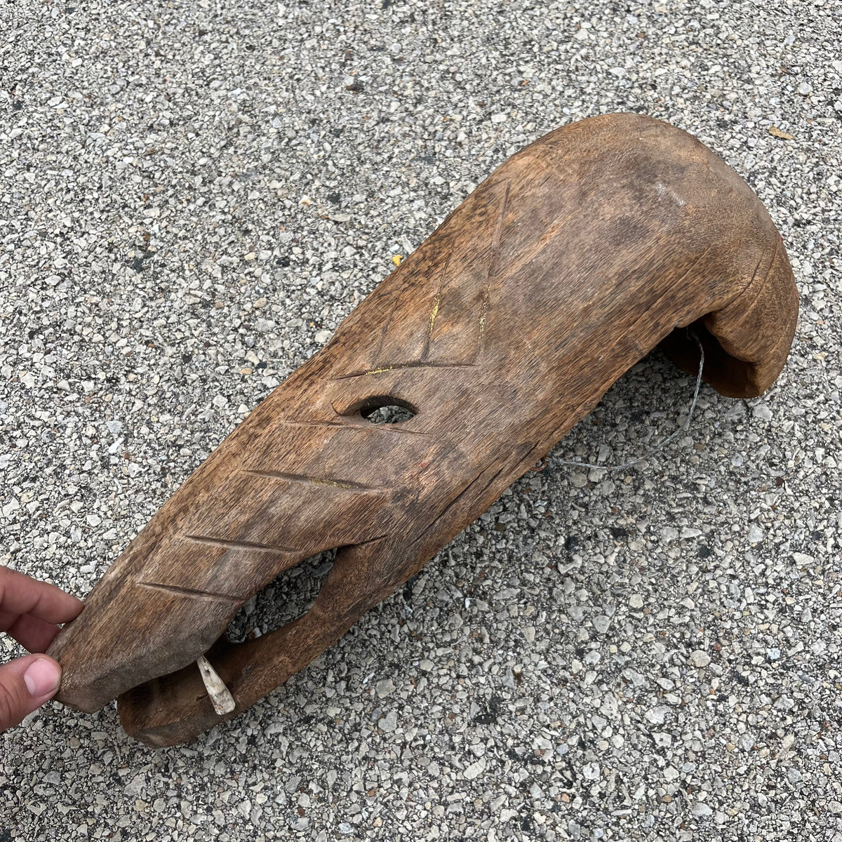 Vintage hand crafted Sardinian Carnival mask.