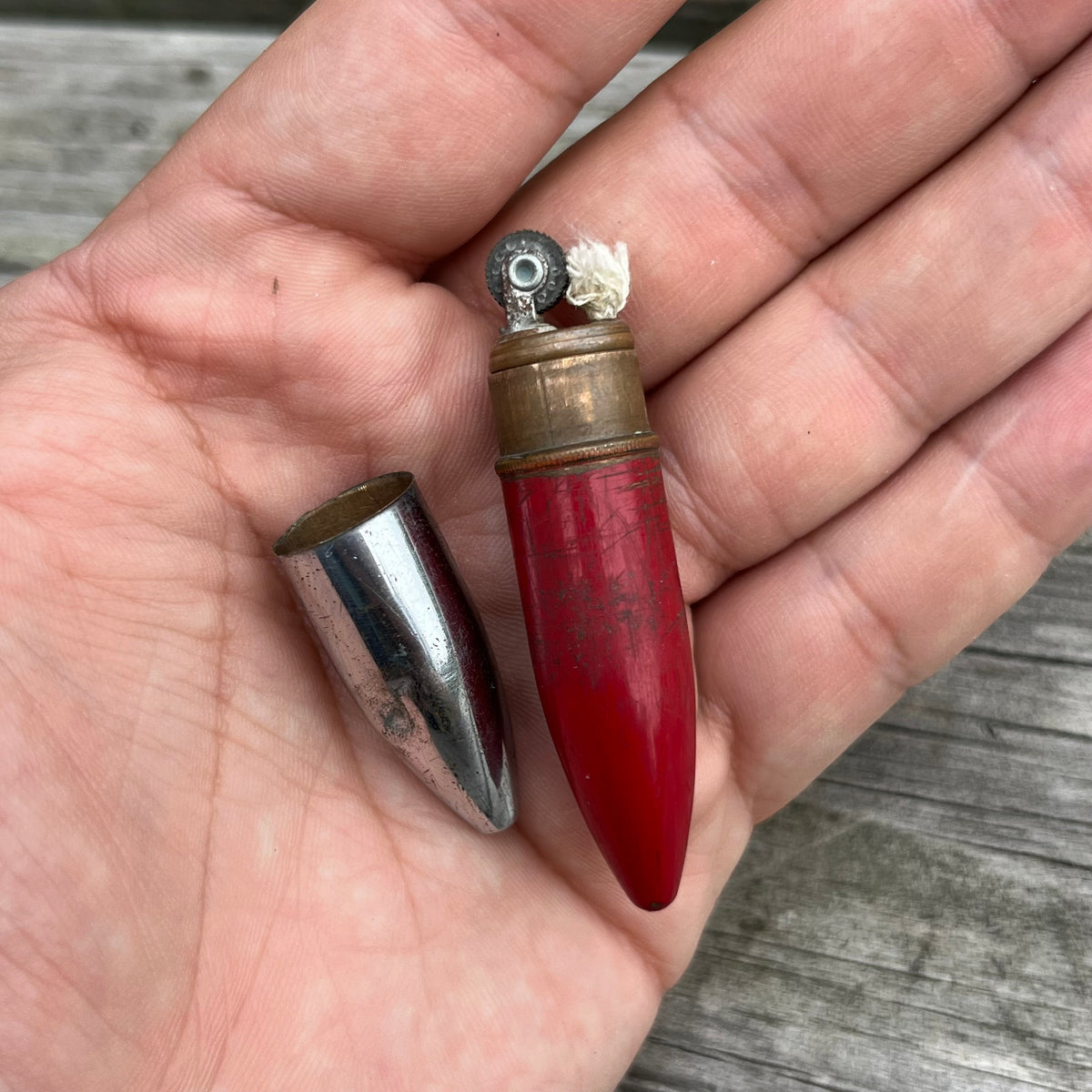 Vintage bullet tabletop lighter.