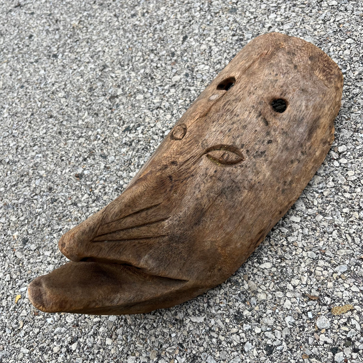 Vintage hand crafted Sardinian Carnival mask.