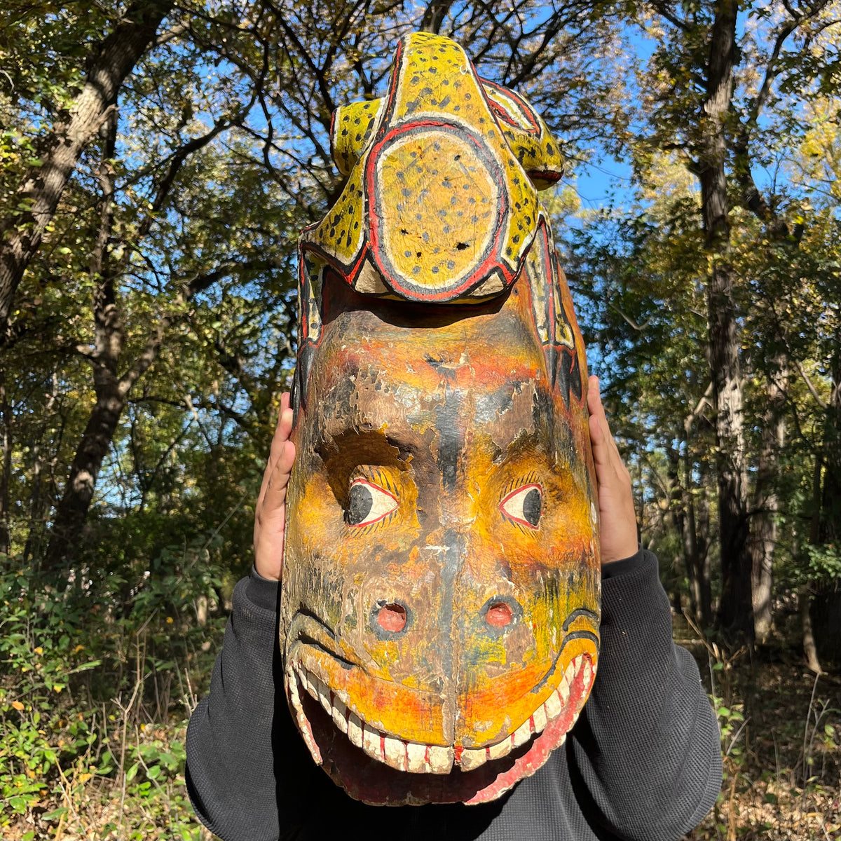 1950s Cermonial Jaguar mask.