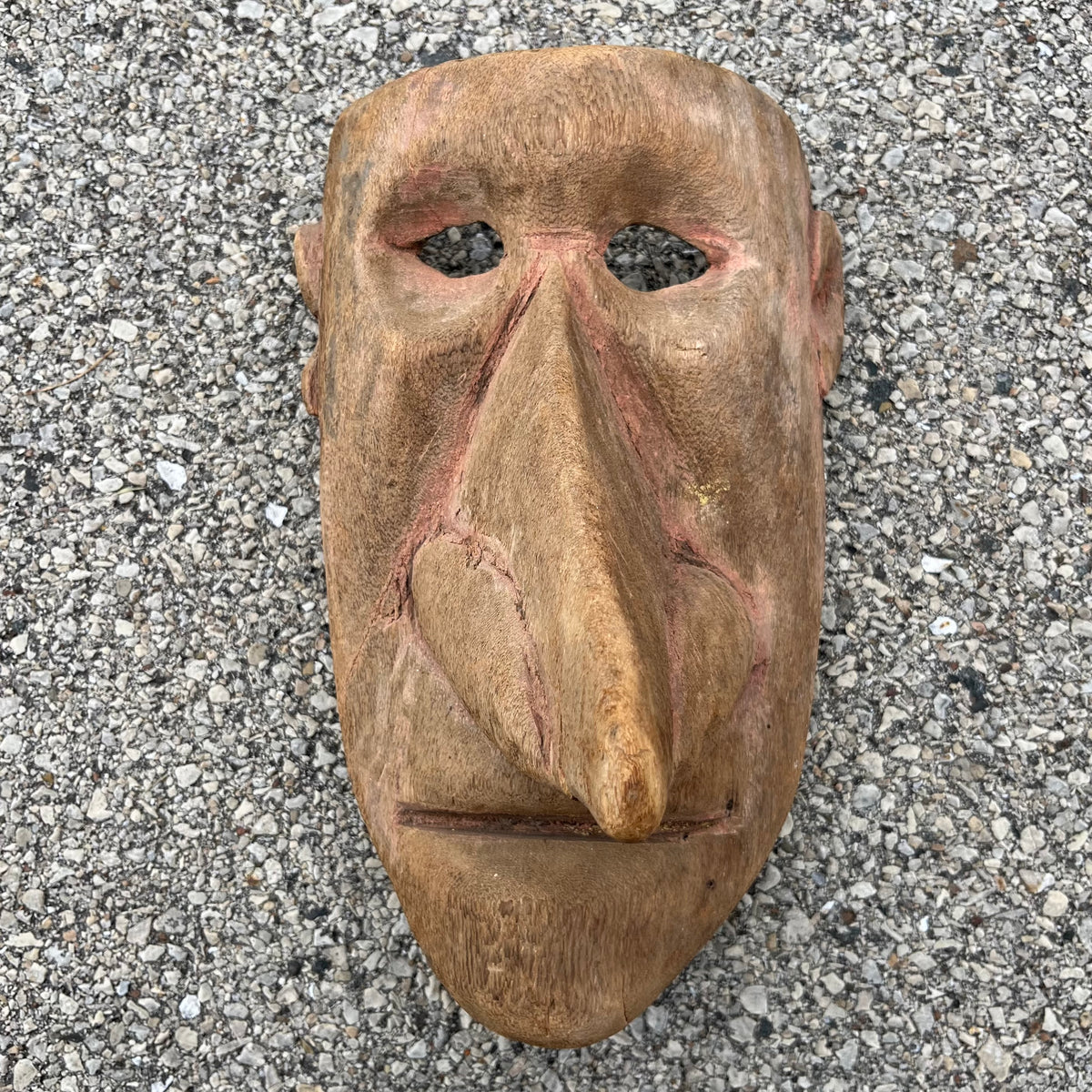 Vintage hand crafted Sardinian Carnival mask.