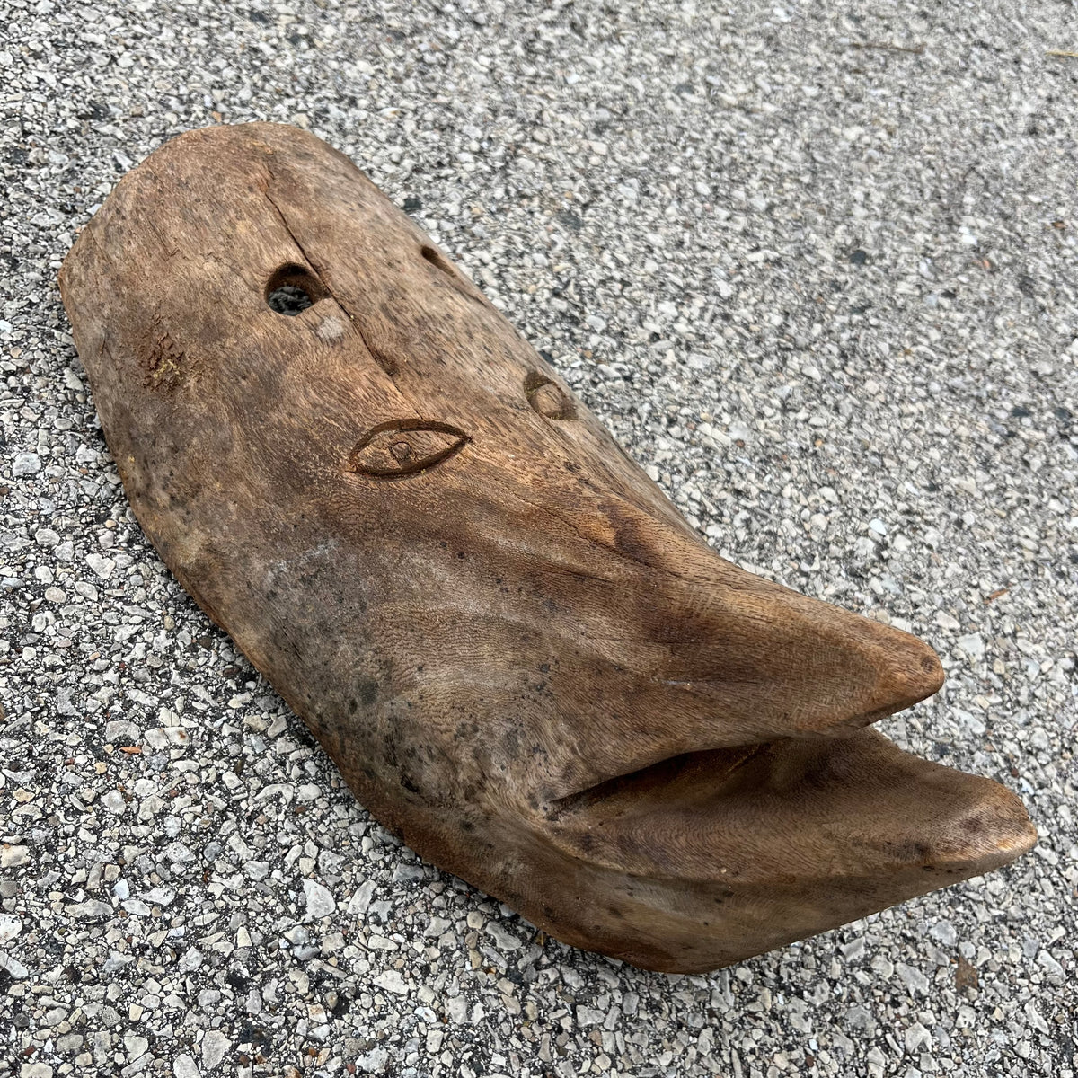 Vintage hand crafted Sardinian Carnival mask.