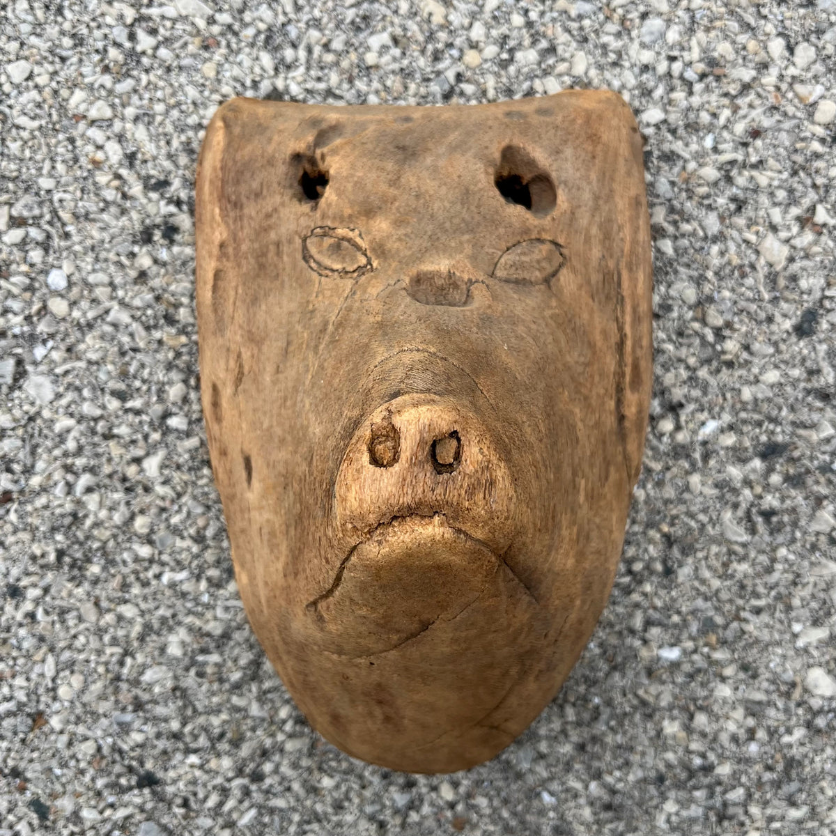 Vintage hand crafted Sardinian Carnival mask.