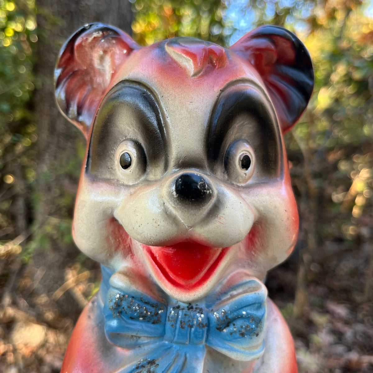 1959 Chalkware Teddy bear coin bank.